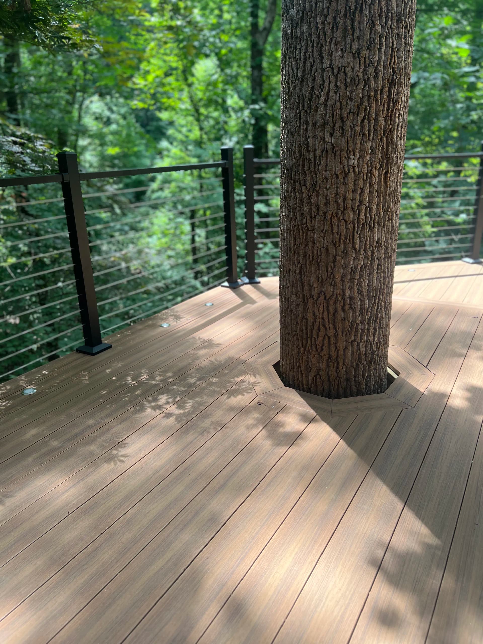 Gallery photos for Custom Cable Rail Deck Built Into the Tree Line in Lake Lure: Image #7