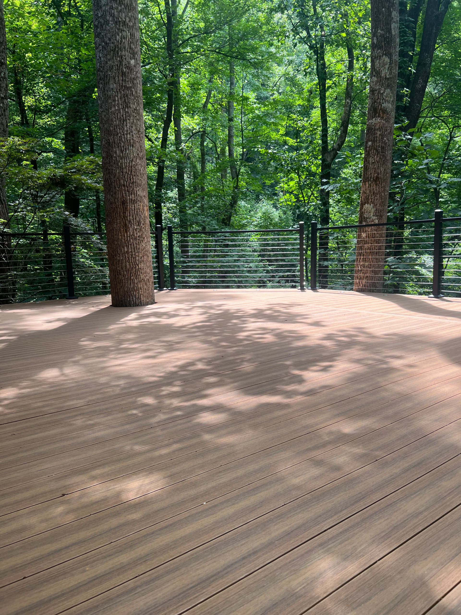 Gallery photos for Custom Cable Rail Deck Built Into the Tree Line in Lake Lure: Image #5