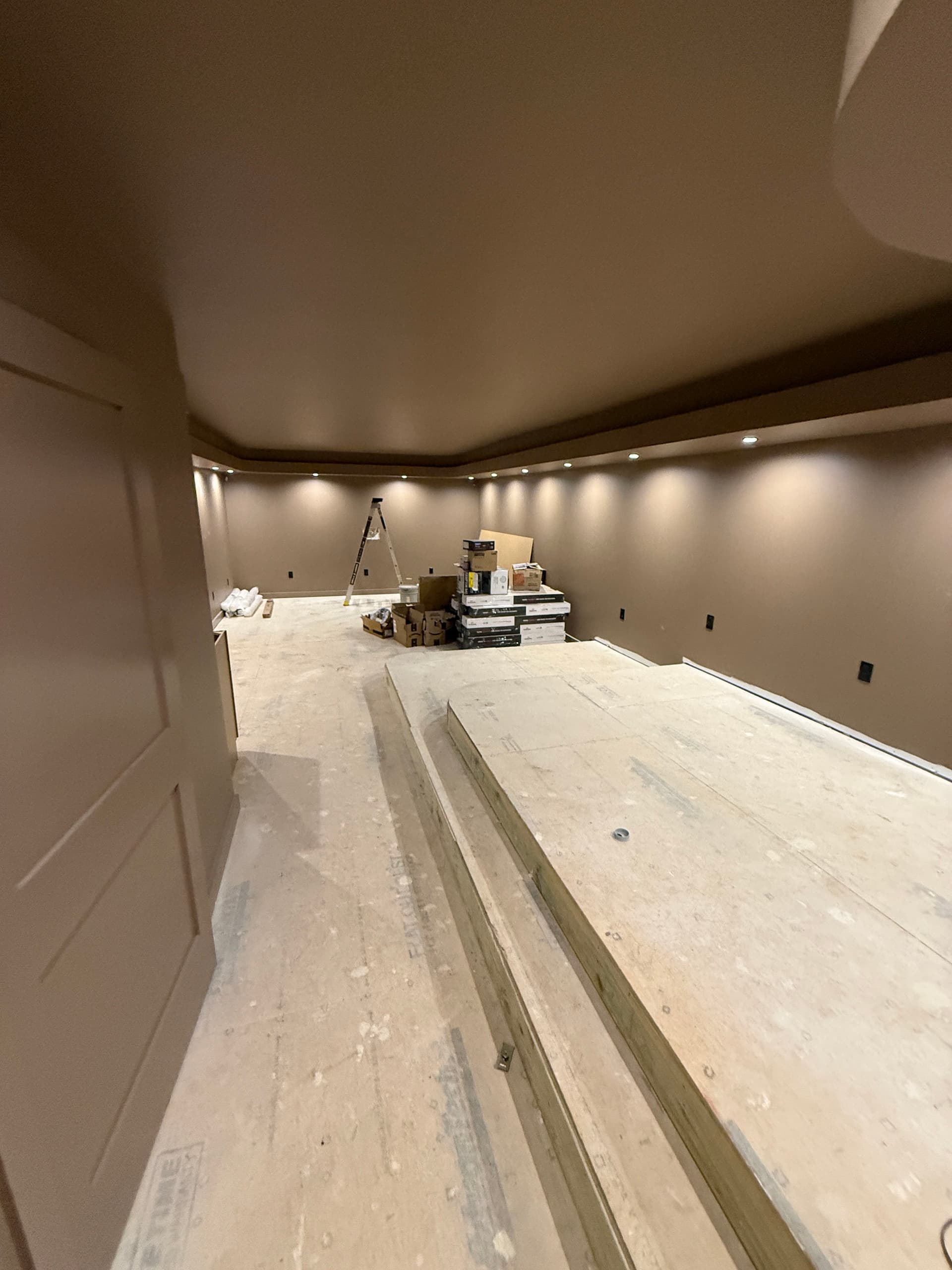 Basement Remodel With Theater Room, Poker Room, and Half Bath image